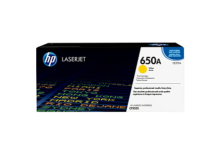 HP 650A Yellow LJ Toner Cart, CE272A (15,000 pages) HP 650A Yellow LJ Toner Cart, CE272A (15,000 pages)