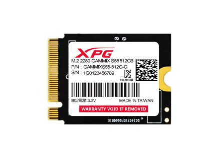 ADATA SSD 512GB XPG GAMMIX S55, PCIe Gen4x4, M.2 2230, (R:5000/ W:3000MB/s)