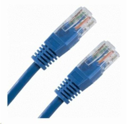 XtendLan patch kabel Cat5E, UTP - 0,25m, modrý (prodej po 10 ks)