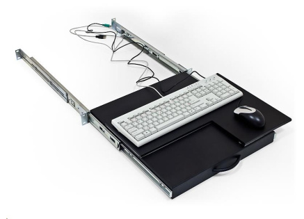 TRITON Police výsuvná/otočná pro klávesnici a myš, šedá