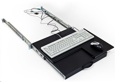 TRITON Police výsuvná/otočná pro klávesnici a myš, černá