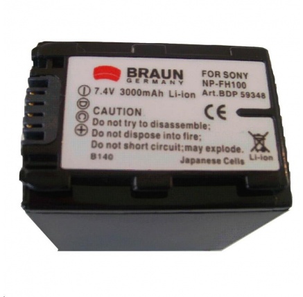 Braun akumulátor SONY NP-FH90, FH100, 3000mAh Braun akumulátor SONY NP-FH90, FH100, 3000mAh