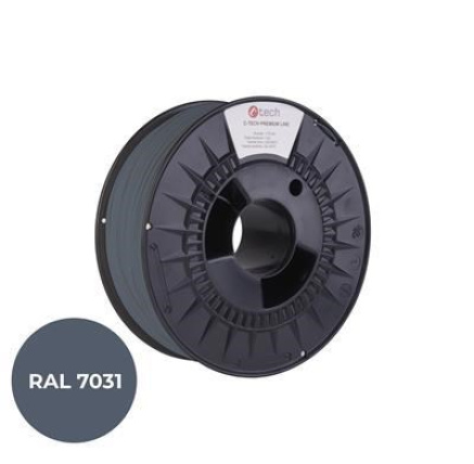 C-TECH Tisková struna (filament) PREMIUM LINE, PETG, šedomodrá, RAL7031, 1,75mm, 1kg