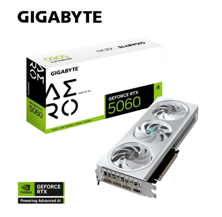 GIGABYTE VGA NVIDIA GeForce RTX 5060 AERO OC 8G, 8G GDDR7, 3xDP, 1xHDMI