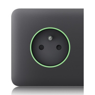 Ajax  SideCover (smart) - Boční kryt zásuvky, horizontální, grafitová