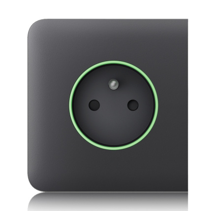 Ajax  SideCover (smart) - Boční kryt zásuvky, horizontální, grafitová