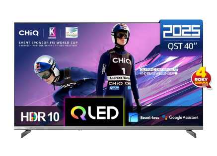 CHiQ L40QST TV 40", QLED, Full HD, Google TV, Frameless, Dolby Audio, dbx-tv, HDR 10