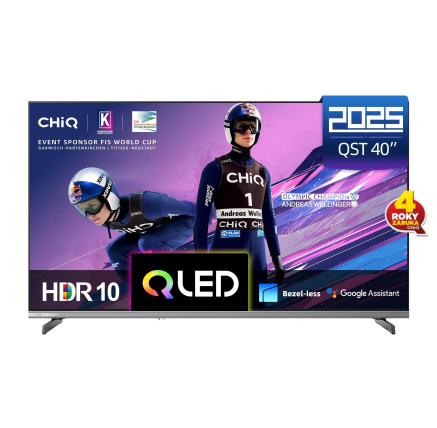 CHiQ L40QST TV 40", QLED, Full HD, Google TV, Frameless, Dolby Audio, dbx-tv, HDR 10