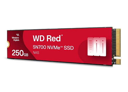 WD RED SSD NVMe 250GB PCIe SN700 Powered by SanDisk, Geb3 8GB/s, (R:3100/W:1600 MB/s) TBW 500
