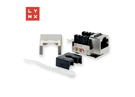 LYNX keystone STP Cat5e, 90 stp., stříbrný