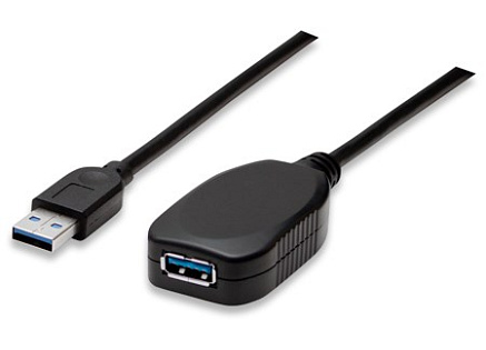 MANHATTAN Kabel USB 3.0 A-A prodlužovací 5m (černý)