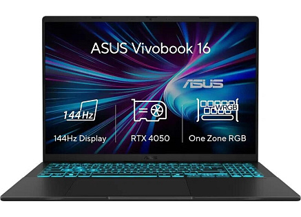 ASUS NTB Vivobook V16 (V3607VU-RP255), Core 5 210H, 16" 1920x1200, 16GB, 1TB SSD, Intel+RTX 4050, No OS, Matte Black