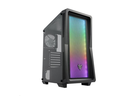 Fortron skříň Midi Tower CMT212A Black, A.RGB light bar