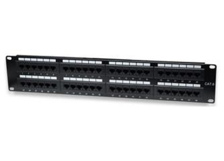 Intellinet Patch panel 48 port Cat6, UTP, 2U, černý