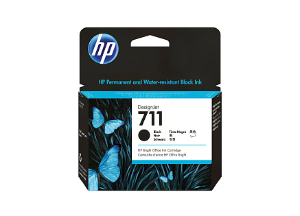 HP 711 Black DJ Ink Cart, 80 ml, CZ133A