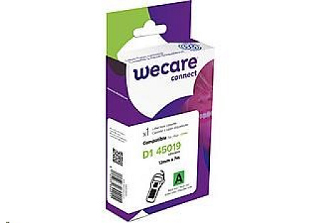 WECARE ARMOR páska pro DYMO S0720590, černá/zelená, 12mm x 7m