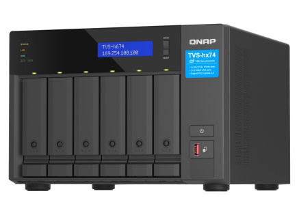 QNAP TVS-h674-i3-16G (4C/i3-12100/4,3GHz/16GBRAM/6xSATA/2x2,5GbE/2xM.2/3xUSB3.2/1xHDMI/2xPCIe)