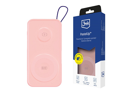 3mk PastelUp Powerbank 10,000mAh 22.5W USB 1A1C - Pink