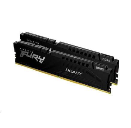 KINGSTON DIMM DDR5 64GB (Kit of 2) 5200MT/s CL40 FURY Beast Černá