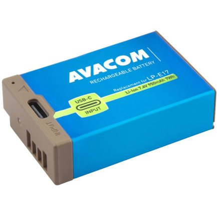 AVACOM baterie pro Canon LP-E17 vstup USB-C Li-Ion 7.4V 950mAh 7Wh