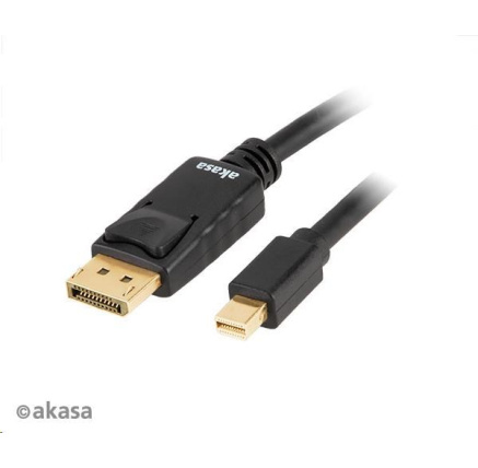 AKASA adaptér 8K Mini DisplayPort na DisplayPort kabel, v1.4, 2m