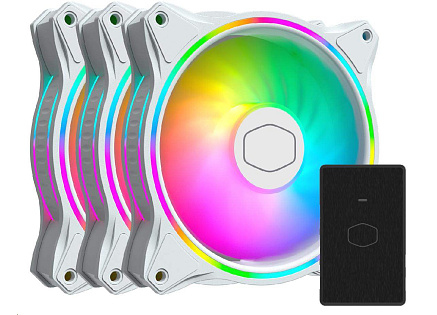 Cooler Master ventilátor MasterFan MF120 Halo 3in1 White, 3x120mm, ARGB, bílá Cooler Master ventilátor MasterFan MF120 Halo 3in1 White, 3x120mm, ARGB, bílá