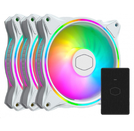 Cooler Master ventilátor MasterFan MF120 Halo 3in1 White, 3x120mm, ARGB, bílá