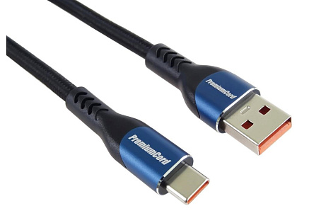 PREMIUMCORD Kabel USB-C na USB 2.0, Nabíjecí, 5A, 1.5m