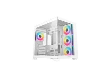 DEEPCOOL Case CG530 4F WH, ATX, Průhledná bočnice, 4x120mm ARGB, bílá