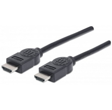MANHATTAN kabel High Speed HDMI 4K, 3D, Male to Male, stíněný, černý, 3m MANHATTAN kabel High Speed HDMI 4K, 3D, Male to Male, stíněný, černý, 3m
