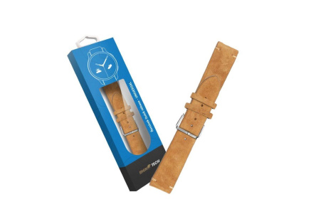 RhinoTech univerzální řemínek Genuine Suede Leather Quick Release 22mm hnědý