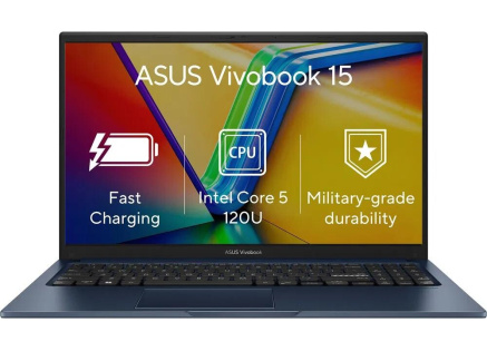 ASUS NTB Vivobook 15 (X1504VA-BQ3047W), Core 5 120U, 16GB, 512GB SSD, Intel, W11 Home, Quiet Blue ASUS NTB Vivobook 15 (X1504VA-BQ3047W), Core 5 120U, 16GB, 512GB SSD, Intel, W11 Home, Quiet Blue