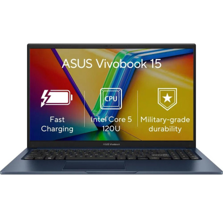 ASUS NTB Vivobook 15 (X1504VA-BQ3047W), Core 5 120U, 16GB, 512GB SSD, Intel, W11 Home, Quiet Blue