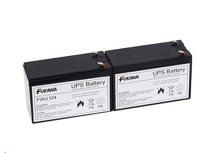 Baterie - FUKAWA FWU-124 sada baterií za APCRBC124 (12V/9Ah, 2ks)