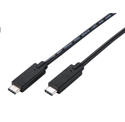 C-TECH kabel USB 3.2, Type-C (CM/CM), PD 100W, 20Gbps, 2m, černý C-TECH kabel USB 3.2, Type-C (CM/CM), PD 100W, 20Gbps, 2m, černý