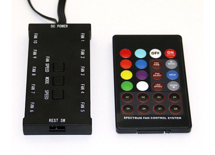 EUROCASE controller + dálkový ovladač pro RGB ventilátor (full colors)
