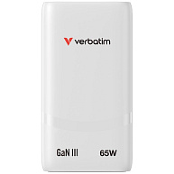 VERBATIM GaN Nabíječka Fold 'n' Go 65W, 2xUSB-C, bílá