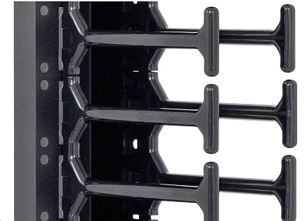 TRITON vertikální vyvazovací panel 42U, dvouřadý, pro rozvaděče šířky 800mm z řady RMA, RZA, RDA, RTA, RYA, černý