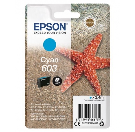 EPSON ink bar Singlepack "Hvězdice" Cyan 603 Ink EPSON ink bar Singlepack "Hvězdice" Cyan 603 Ink