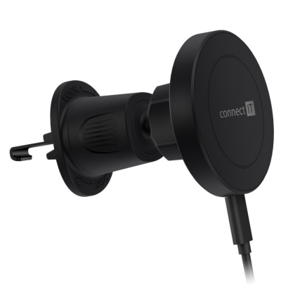 CONNECT IT InCarz MagSafe univerzální magnetická bezdrátová nabíječka do auta, černá CONNECT IT InCarz MagSafe univerzální magnetická bezdrátová nabíječka do auta, černá