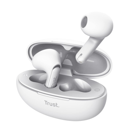 TRUST sluchátka Yavi, Bluetooth, špunty, bilá