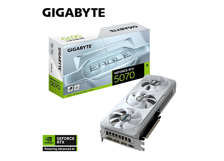GIGABYTE VGA NVIDIA GeForce RTX 5070 EAGLE OC ICE 12G, 12G GDDR7, 3xDP, 1xHDMI GIGABYTE VGA NVIDIA GeForce RTX 5070 EAGLE OC ICE 12G, 12G GDDR7, 3xDP, 1xHDMI