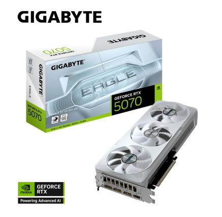 GIGABYTE VGA NVIDIA GeForce RTX 5070 EAGLE OC ICE 12G, 12G GDDR7, 3xDP, 1xHDMI