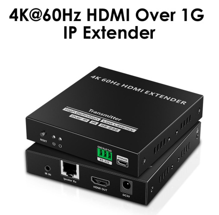 PremiumCord HDMI extender na 120m přes LAN, nekompresovaný, 4K@60Hz, přes IP