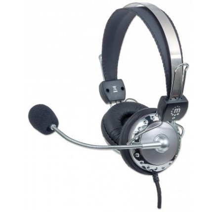 MANHATTAN Sluchátka s mikrofonem, lehce nastavitelná s flexibilním mikrofonem MANHATTAN Sluchátka s mikrofonem, lehce nastavitelná s flexibilním mikrofonem