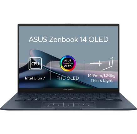 ASUS NTB Zenbook 14 (UX3405CA-OLED644W), Ultra 7 255H, 14" 1920x1200, 32GB, 1TB SSD, iArc, W11 Home, Ponder Blue ASUS NTB Zenbook 14 (UX3405CA-OLED644W), Ultra 7 255H, 14" 1920x1200, 32GB, 1TB SSD, iArc, W11 Home, Ponder Blue