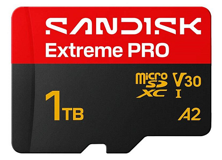 SanDisk micro SDXC Extreme PRO 1TB UHS-I U3 (250R/170W MB/s, UHS-I U3 V30) + adaptér SanDisk micro SDXC Extreme PRO 1TB UHS-I U3 (250R/170W MB/s, UHS-I U3 V30) + adaptér