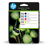 HP 912 CMYK Original Ink Cartridge 4-Pack (315 / 315 / 315 / 250 pages)