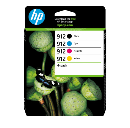 HP 912 CMYK Original Ink Cartridge 4-Pack (315 / 315 / 315 / 250 pages) HP 912 CMYK Original Ink Cartridge 4-Pack (315 / 315 / 315 / 250 pages)