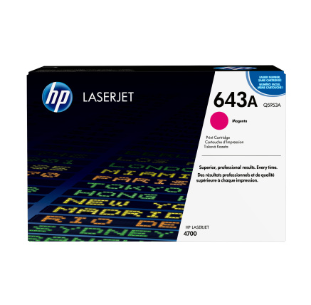 HP 643A Magenta LJ Toner Cart, Q5953A (10,000 pages) HP 643A Magenta LJ Toner Cart, Q5953A (10,000 pages)